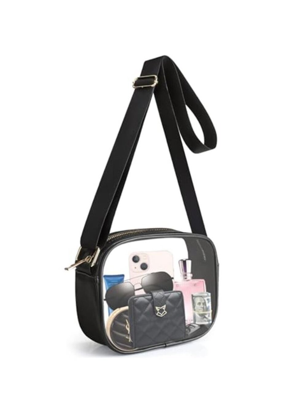 Clear Crossbody Bag, Stadium Approved Clear Purse Bag for Concerts